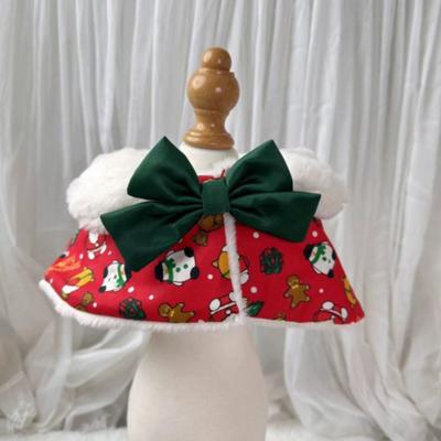 Bufanda de Año Nuevo para mascotas, capa navideña, ropa, chal de Año Nuevo, babero, traje de otoño e invierno para perros, capa, accesorios para perros