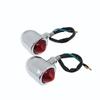 Motorcycle Turn Signals Indicator Lights Amber Blinker 12V Signal Lamp Silver Universal Fit for Most Motorcycles