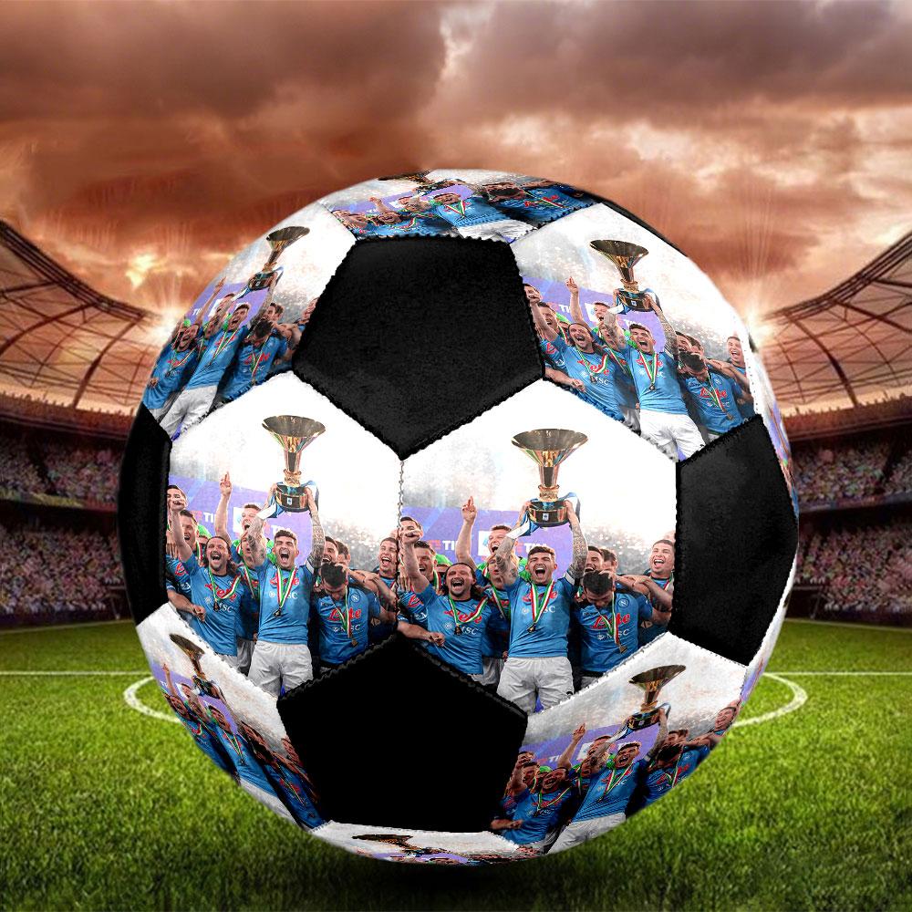 1 pz Pallone da Calcio SSC Napoli Taglia 5 Pallone da Calcetto Indoor alla Moda Colorato Gioco per il Cortile - Ottimo Regalo per i Fan dello Sport HE111