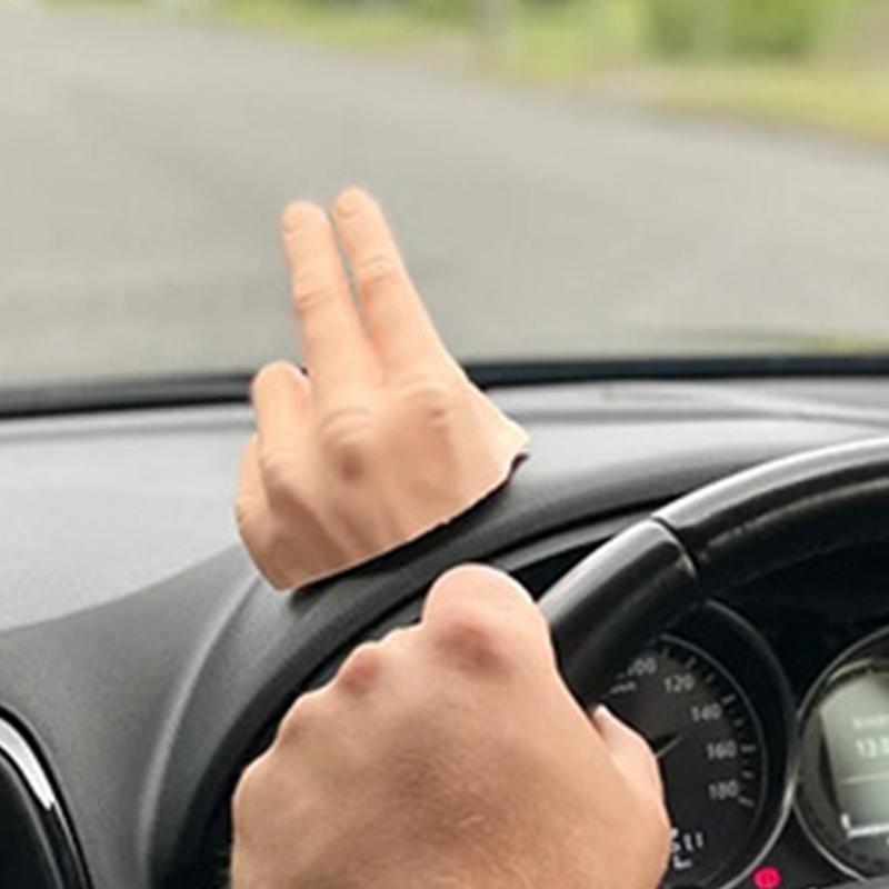 Waving Hand Car Dashboard Decoration 2 Finger Salute Lazy Waver Gladiator Cherokee 3D Printed Dash Hand Waving For Auto Interior