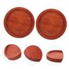 SEWACC 40-Piece Wooden Round Pendant Tray, 1.18" Outer Diameter x 0.98" Inner Diameter, Coffee Color, Cabochon Mounting for Brooches and Lapel Pins,