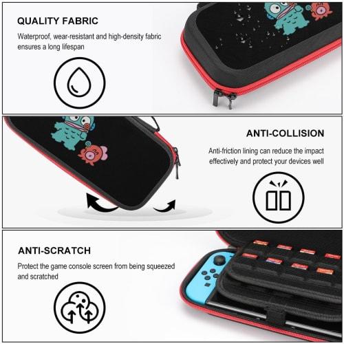 Hangyodon Switch Case, Compatible with OLED Switch Models, Switch Cover, Switch Storage Case, Protective Cover, Game Card Storage, Large Capacity, Sho