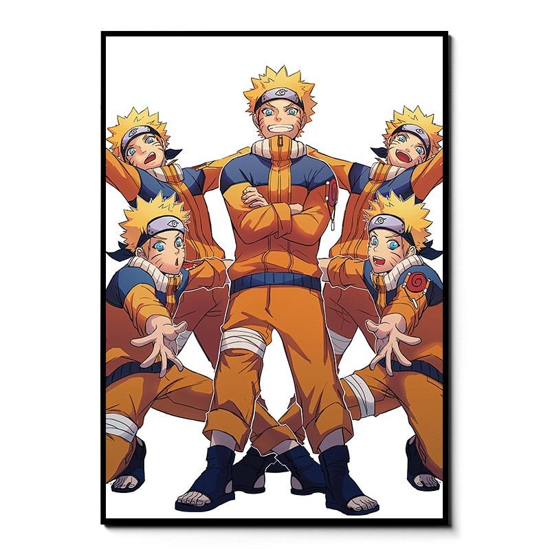 Japanese Anime Naruto Uzumaki Frameless Canvas Core Print - HD Poster Home Decor for Living Room Bedroom Anime Peripheral