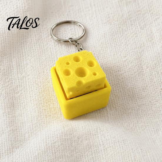 Talos 3D Printed Cheese Clicker Toy, Stress Relief Finger Clicker, Pocket Size Push Button Fidget Keyboard Toy