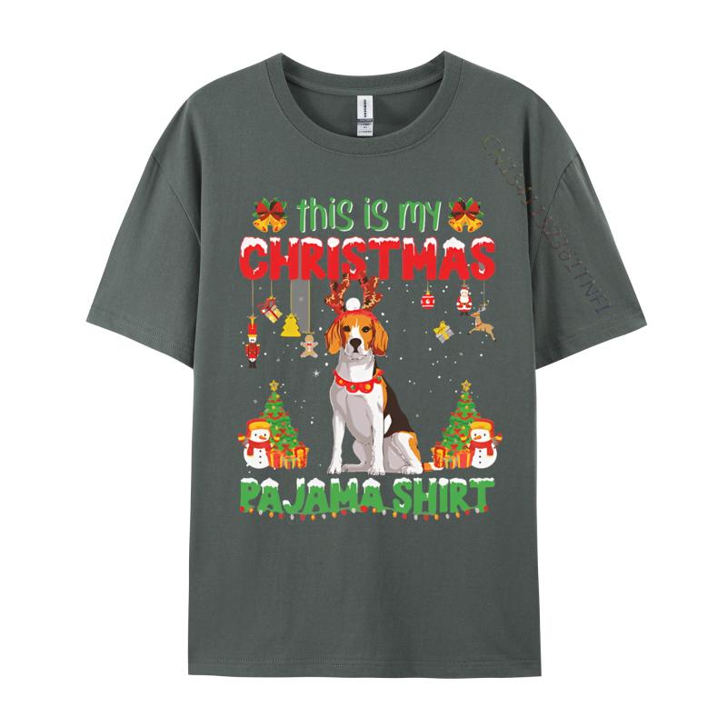 Beagle Christmas This Is My Christmas T Shirts Print Tee Shirts Unisex Casual Plus Size Oversize Graphic Tees