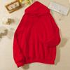 Ladies' Casual And Fashionable Solid Color Long Sleeved Hooded Warm Shirt Loose And Comfortable Hoodie
