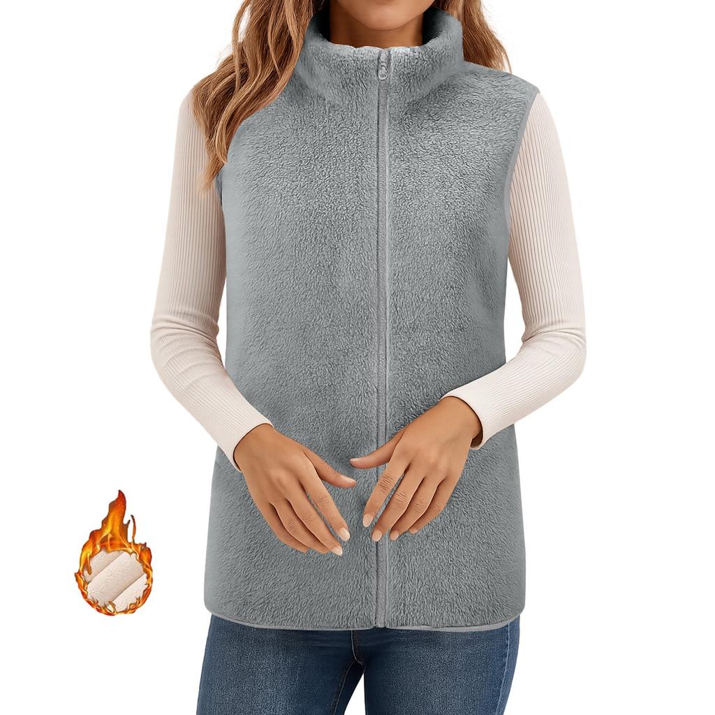 Dame Vinterjakker Varm Plysjjakker Åpen Front Langermet Cardigan Trendy Fuzzy Overbekledning