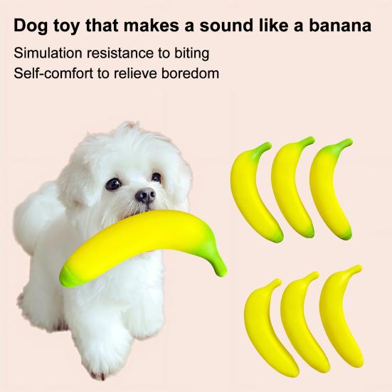 Giocattolo da Masticare a Forma di Banana Finta per Cani Sollievo da Noia e Ansia Giocattolo Interattivo Frutta Squittente Resistente ai Morsi Cuccioli Dentizione Giocattolo Pulente Articoli per Animali Domestici
