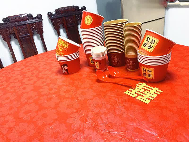 Thickened Disposable Red Wedding Bowl