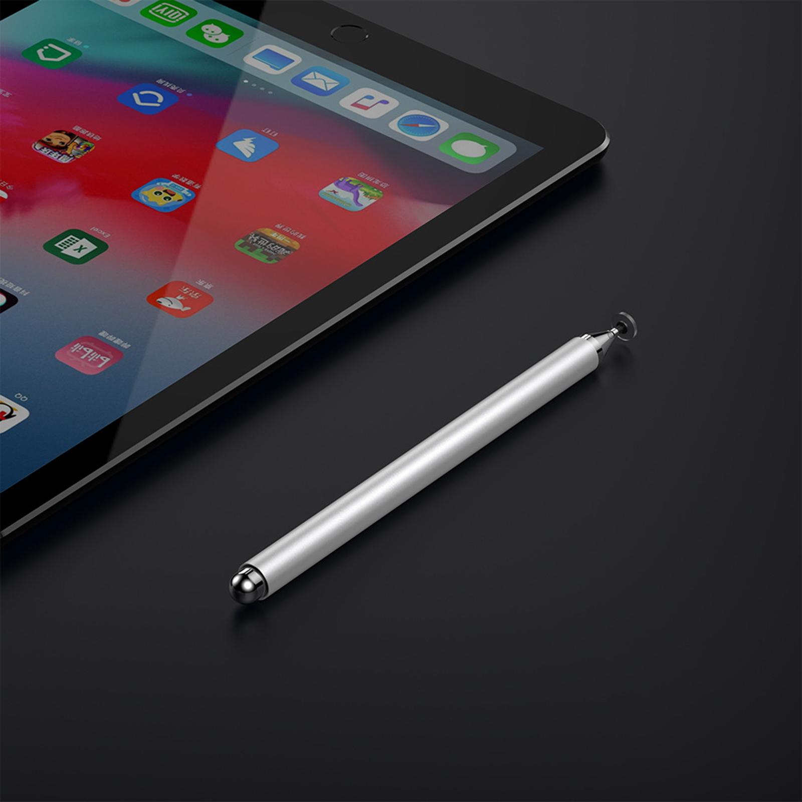 

Пассивная емкостная ручка для сенсорного экрана, стилус для планшета, емкостная ручка для iPad, предназначенная для студентов, для рукописного ввода серебряный