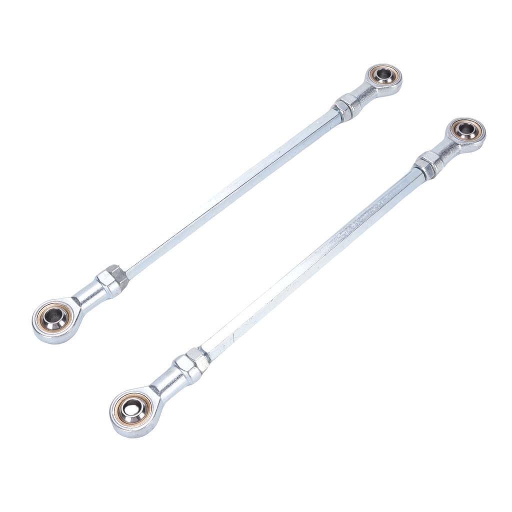 1 Pair 255mm Steering Tie Rod Kit Steel Alloy 8mm Ball Joint Tie Rod End Assembly for Go Kart Drift Trike ATV Quad Mini