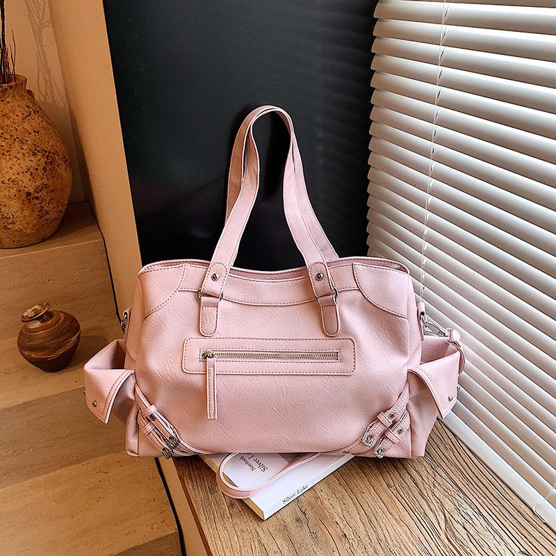 Retro Bag Women's Large-capacity New Summer Versatile Casual Messenger Bag Shoulder Commuter Tote Bag
