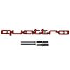 Emblema RS Style Quattro per Cofano Lungo, Distintivo Cromato per Griglia Anteriore, Accessorio Esterno per Auto