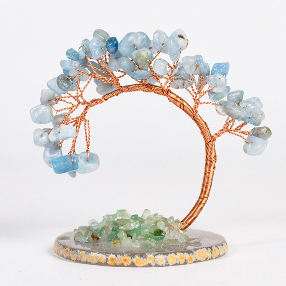 Natural Natural Crystal Tree Handicrafts Crystal Wishing Tree Ornaments Mini Tree Model  Office