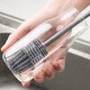 Baby Bottle Brush 360 Degree Rotation Long Handle Silicone Brush Feeding Bottle Cup Cleaning Tool Pacifier and Accessory