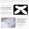 E27 LED Bulb 85-265V AC,Foldable Fan Shape Design for Ceiling Lights,Garage Warehouse Lighting,3000K/6500K Daylight White,Energy