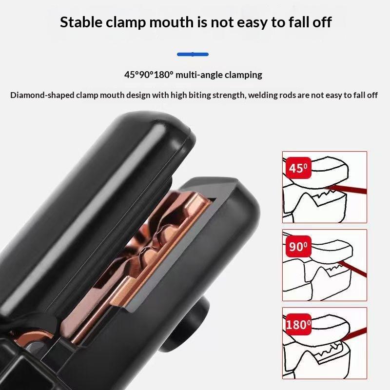 European Style Welding Electrode Clamp 600A 800A 1000A Heavy Duty Secure Grip for Field and Garage Work