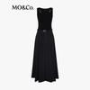 MO&Co. Patchwork Vest Tech-Chic Dress with Belt