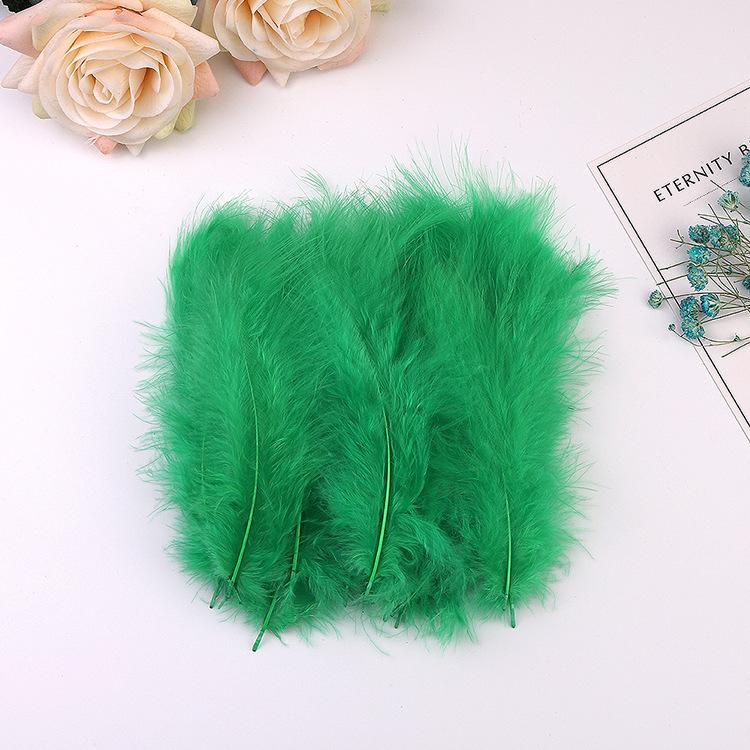 50Pcs Cross-Border Turkey Hairy Tail Plush Feather Colored Feather Dream Catcher Feather Light Bobo Ball Feather