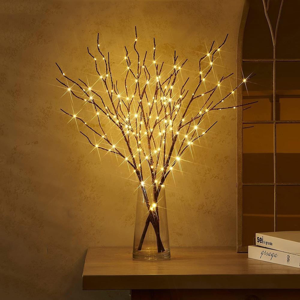 Artificial Plant White Birch Branch Light 70cm/50LED Battery Operated Twig Outdoor Light Luminous Tree