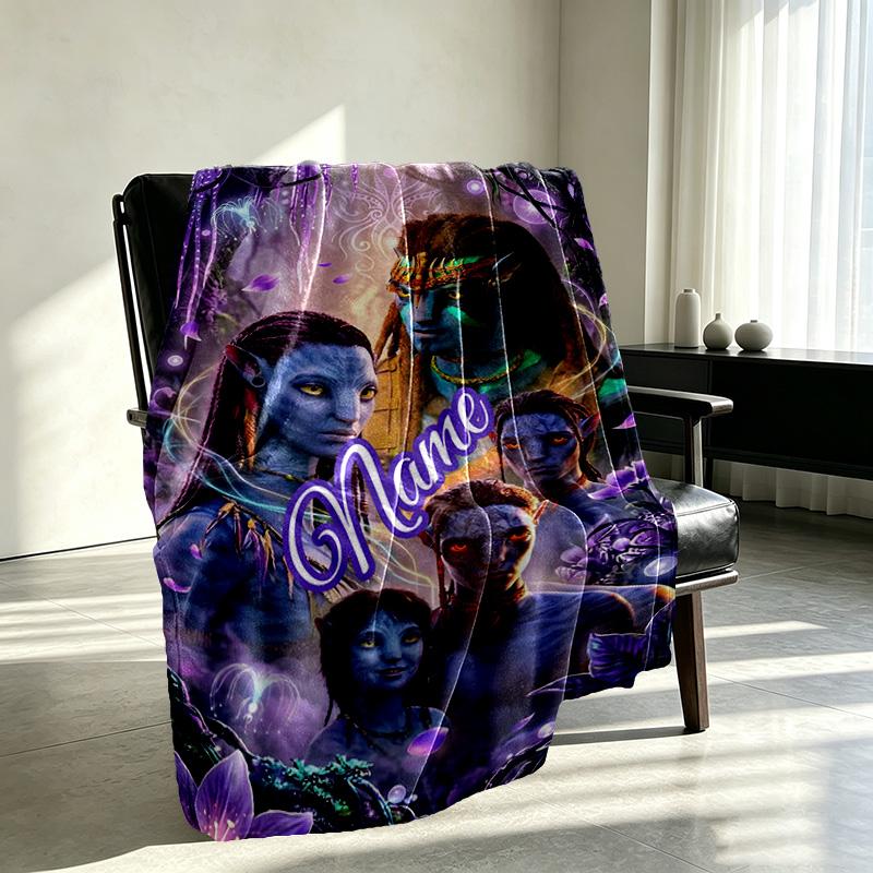 Coperta Stampata con Avatar Personalizzato e Nome Personalizzato, Decorazione per la Casa, Camera da Letto, Divano, Campeggio, Divanetto, Regali per Compleanno Natale
