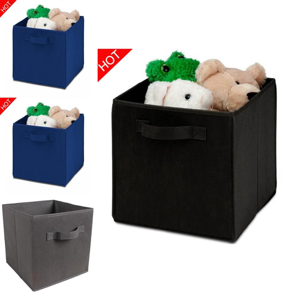 Modern Foldable Fabric Storage Box For Bedroom With 21l Capacity For Clothes Toys