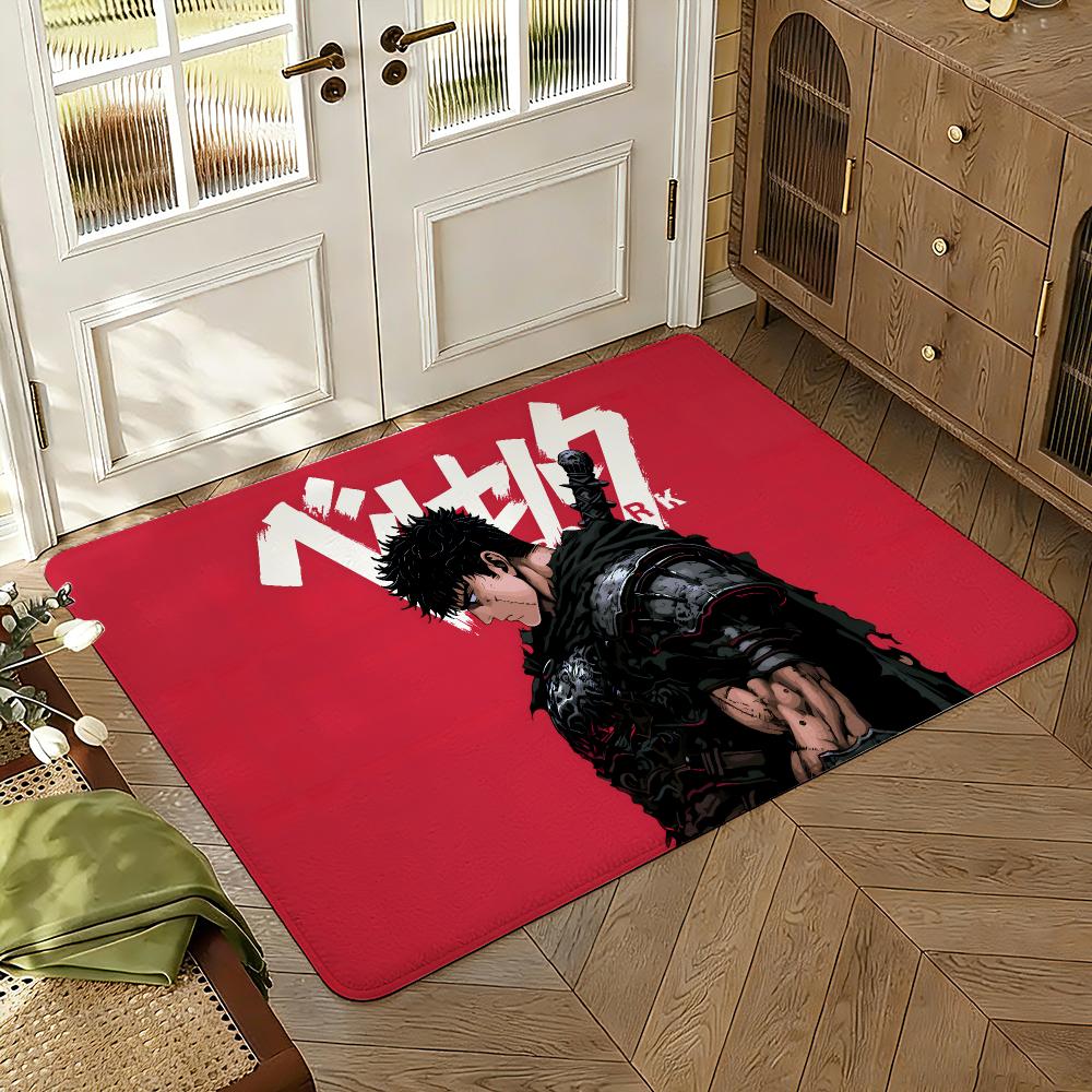 Tappetino Berserk Morbido Spesso Assorbente Antiscivolo per Camera da Letto Soggiorno Tappetino d'Ingresso Decorazione per la Casa Tappeti in Flanella