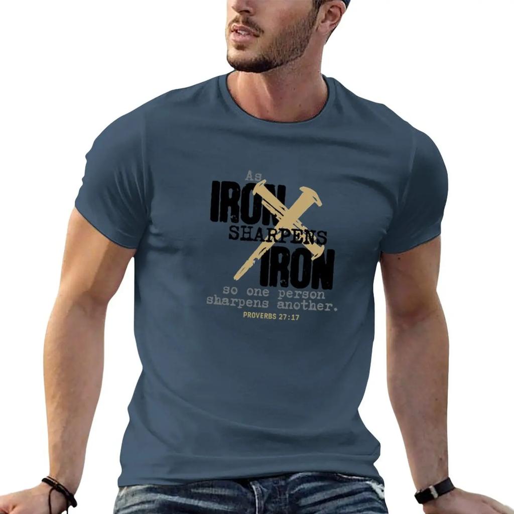 New Iron sharpens Iron - Proverbs 27:17 - black T-Shirt T-shirt for a boy sublime t shirt plus size t shirts t shirt for men