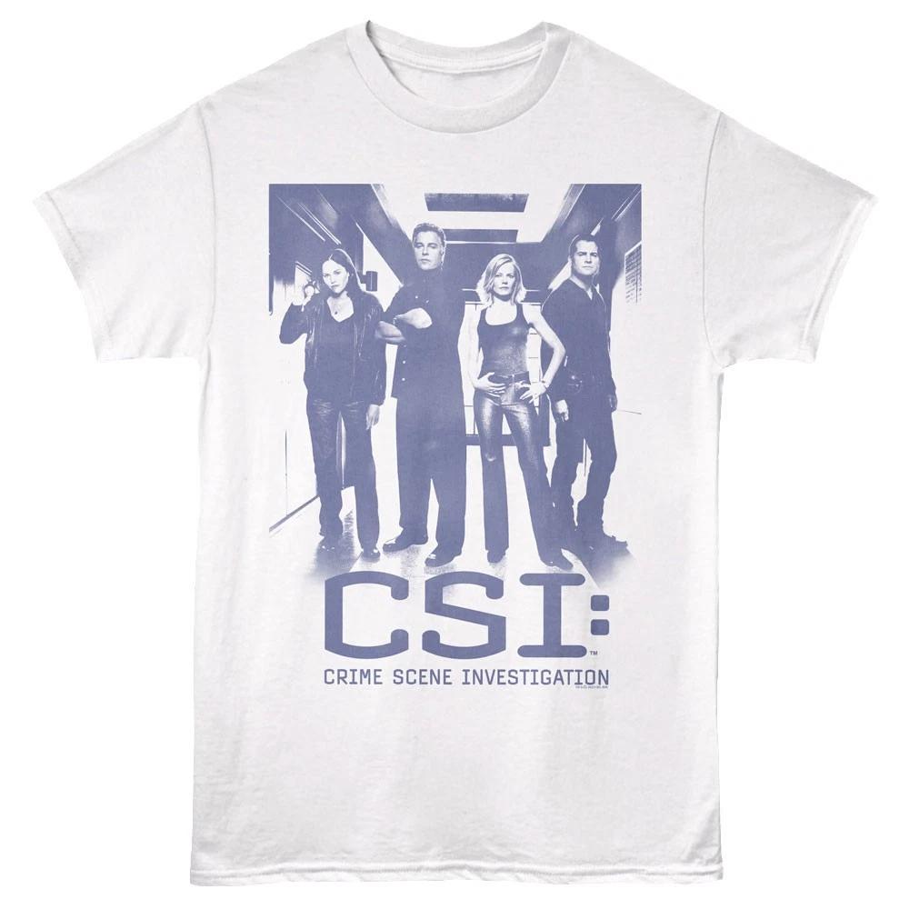 CSI Crime Scene Investigation TV Show Las Vegas Cast Hallway Photo Men s T shirt S