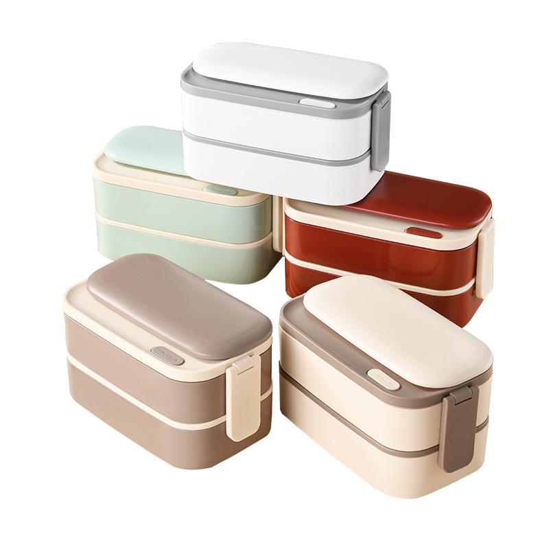 Portable Wheat Straw Bento Box: Insulated, Multi-Compartment, Japanese-Style, Microwave Safe for Office Workers & Students