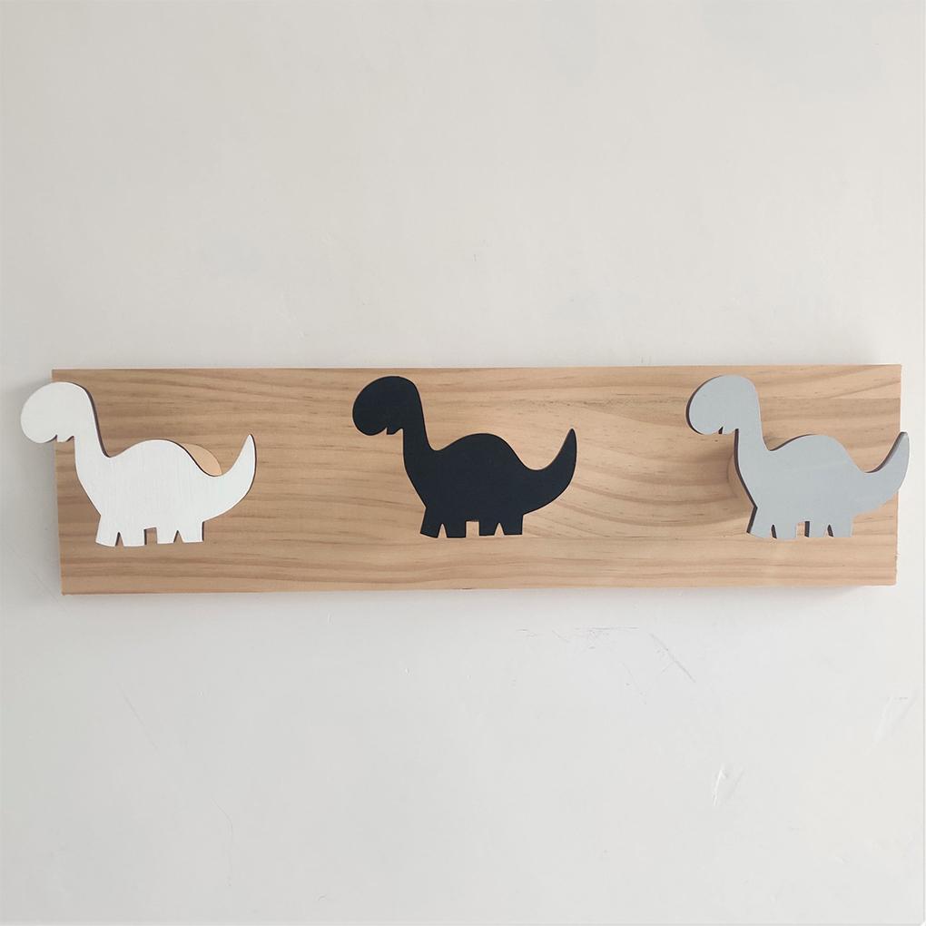 Dinosaur Coat Hooks Suitable For Any Decor Easy To Install Wood Decorative Animal Dinosaur Wall Hook