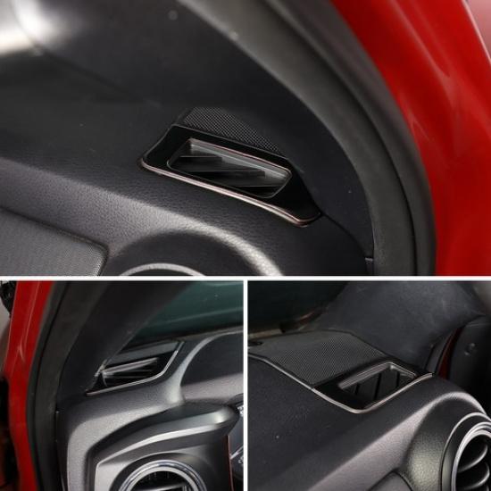 Piano Black Center Dashboard AirVent Outlet Trim Sticker For Toyota Tacoma 16-22