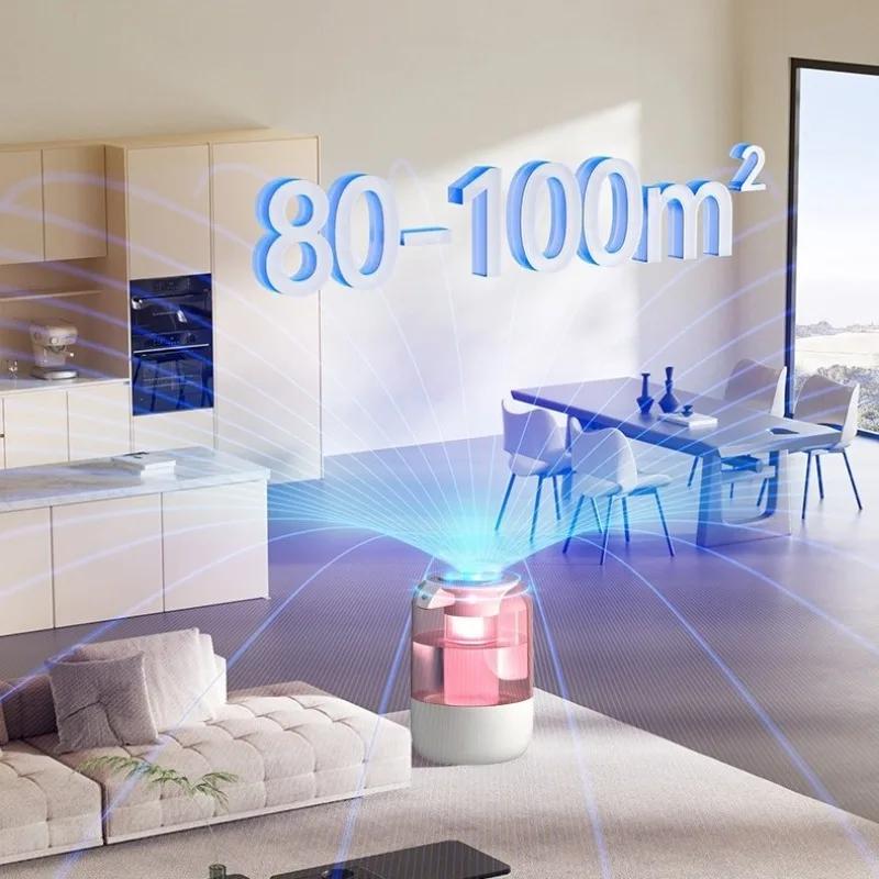 Large Capacity Humidifier Ultra Quiet Humidifier Top Fill Design with UV Light Filter Adjustable MistColor Changing Humidifier