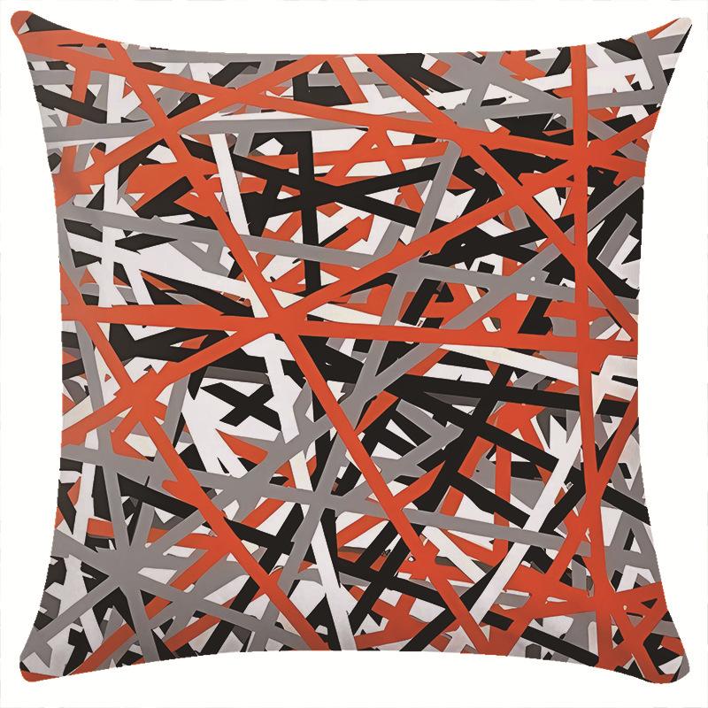 Nordic Orange Irregular Geometric Wave Cushion Gift B&B Bay Window Sofa Chair Backrest Pillow Cover