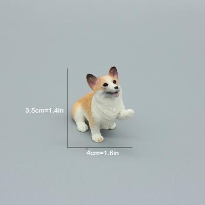 Simulation Corgi Dog Car Dashboard Decoration Cute Dog Car Dashboard Decorative Ornament Resin Dog Figurine Home Office Decor