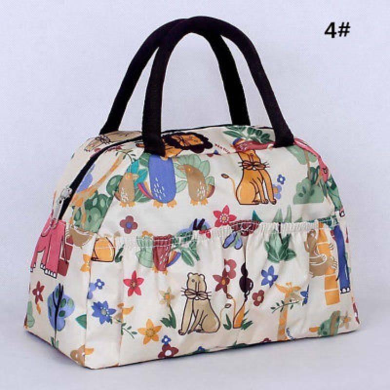 Handbag Ladies Spring Bento Fashion Casual Fine Print Practical Strap Double