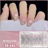 14Tips Fashion Gradient Nail Sticker Nail Art Stickers Wraps Full Making French Simple Self-Adh U1Y3