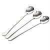 Long Handle Stainless Steel Tea Coffee Spoon Cocktail Ice Cream Soup Spoons Cutlery