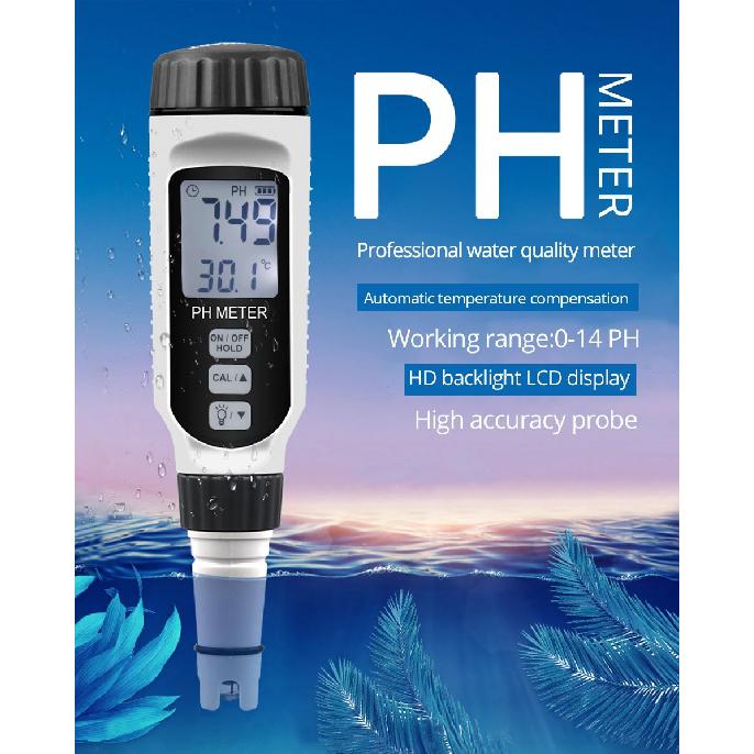 Professional pH Meter Pen Type Water Quality Tester Acidometer PH Acidity Meter for Aquarium Acidimeter Water Measuring PH818
