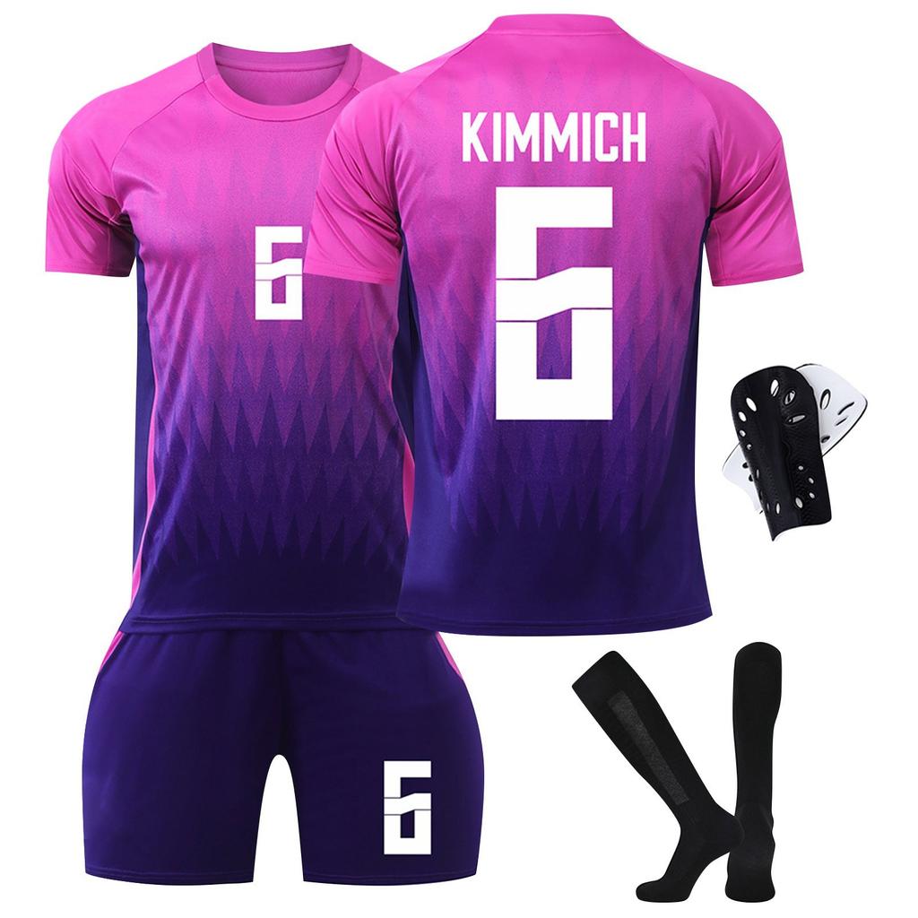 2425 camisas de futebol shorts meias conjunto nova temporada shorts meias joelheiras tamanhos adultos roupas