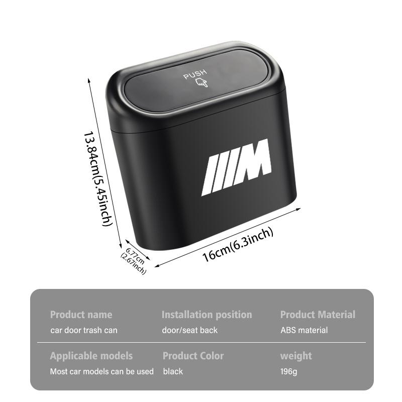 JYPK6 Car Door Hanging Trash Can Storage Box Auto Accessories For BMW Performance M E87 E30 E46 E28 F35 G20 E93 F20 X3 X
