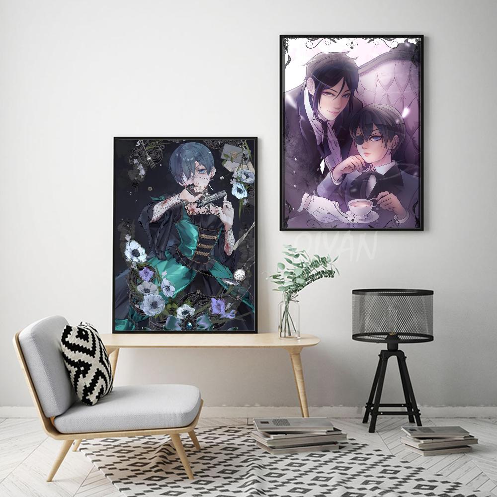 1 stück Beliebte Klassische Comic Buch Anpassungen Black Butler Poster HD Poster Home Zimmer Bar Cafe Decor Kunst Wand Malerei Bild