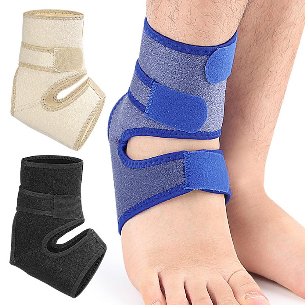 1/2Pcs Ankle Support Brace with Silicone Heel Pad, Adjustable Compression Sleeve Strap Wrap, Sprain, Arthritis
