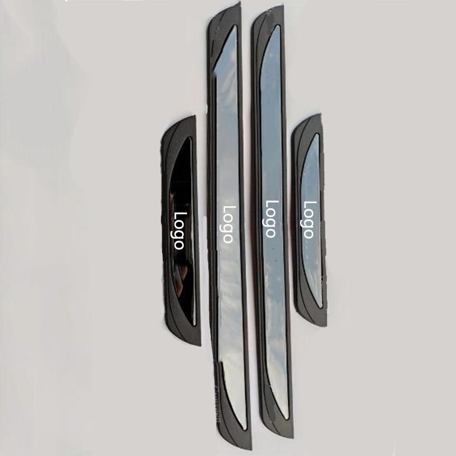 4pcs For Nissan Rogue Car Accessories Door Sill Scuff Plate Cover Protector Trim