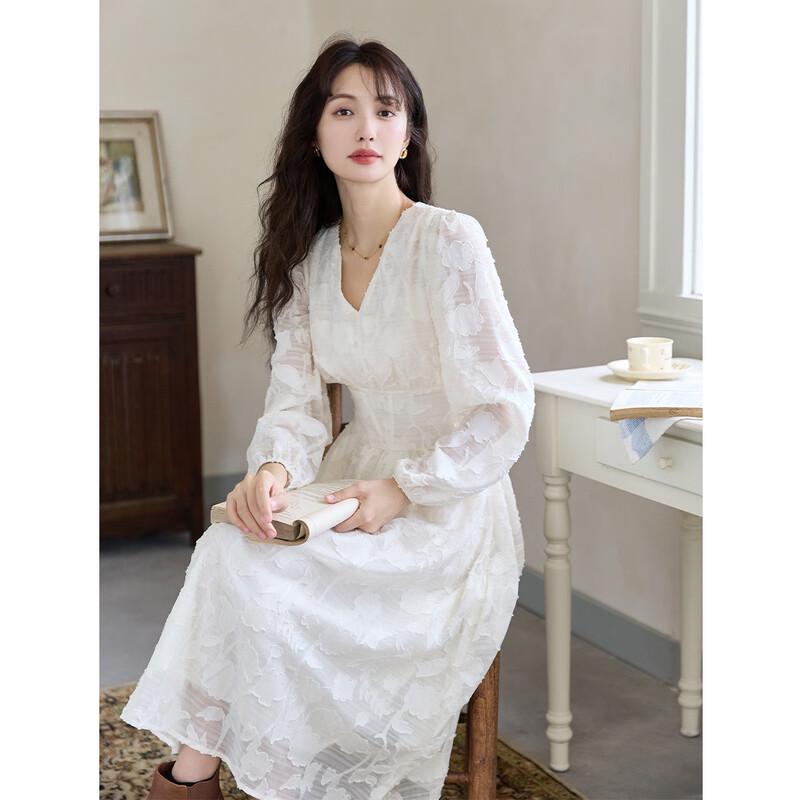 Mokana Women's Fashion Versatile Long-Sleeve Mid-Length Dress