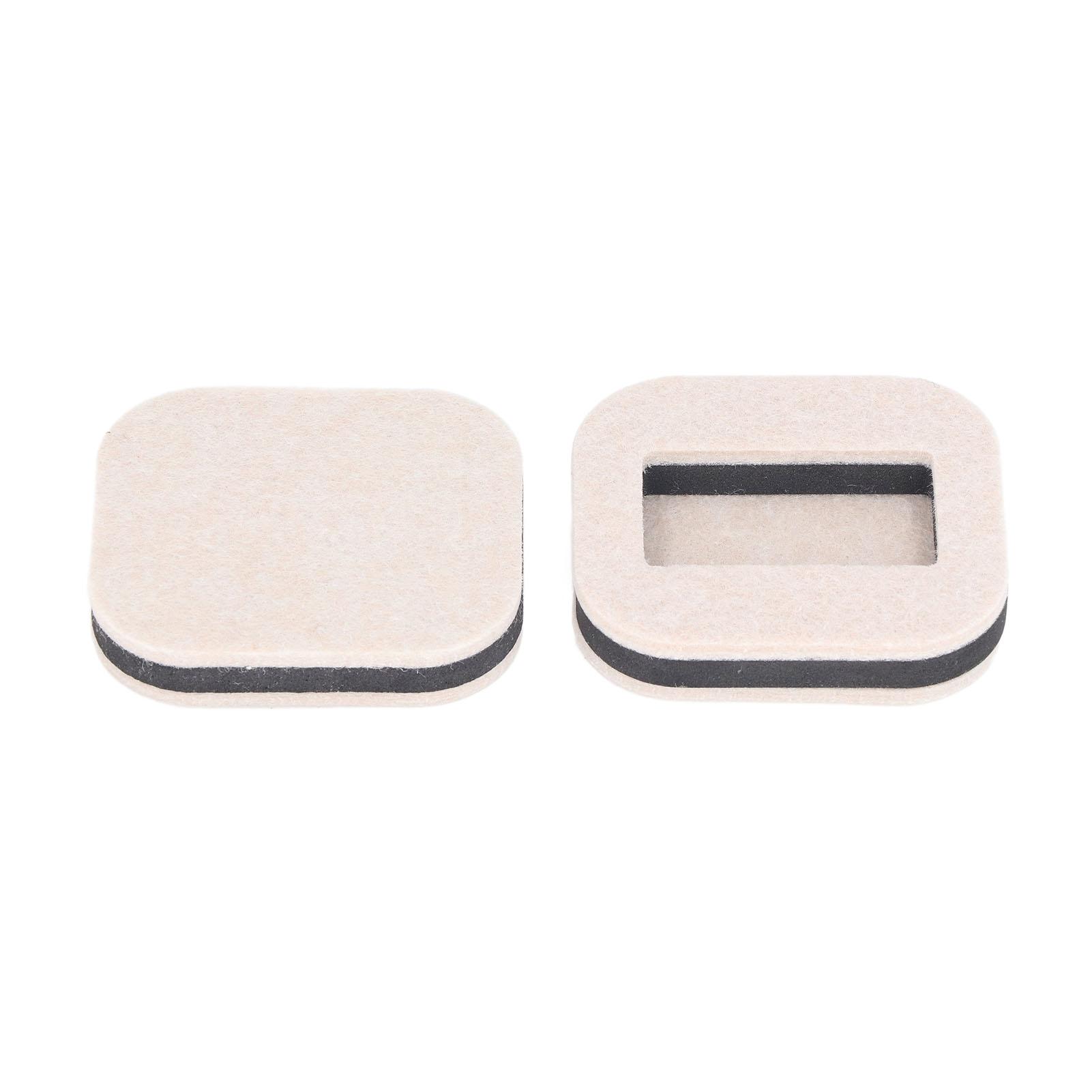 

5 Pcs Felt Caster Cup Rectangle Concave Chair Roller Fixing Pad Furniture Wheel Caster Cup for Hardwood