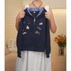 Girls Autumn Cartoon Hooded Cardigan Sweatshirt Medium Large Kids Thin Plaid Long Sleeve Coat Student Top
