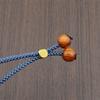 Hand-Woven Macrame Necklace with Aventurine Crystal and Pumpkin Jade Pendant
