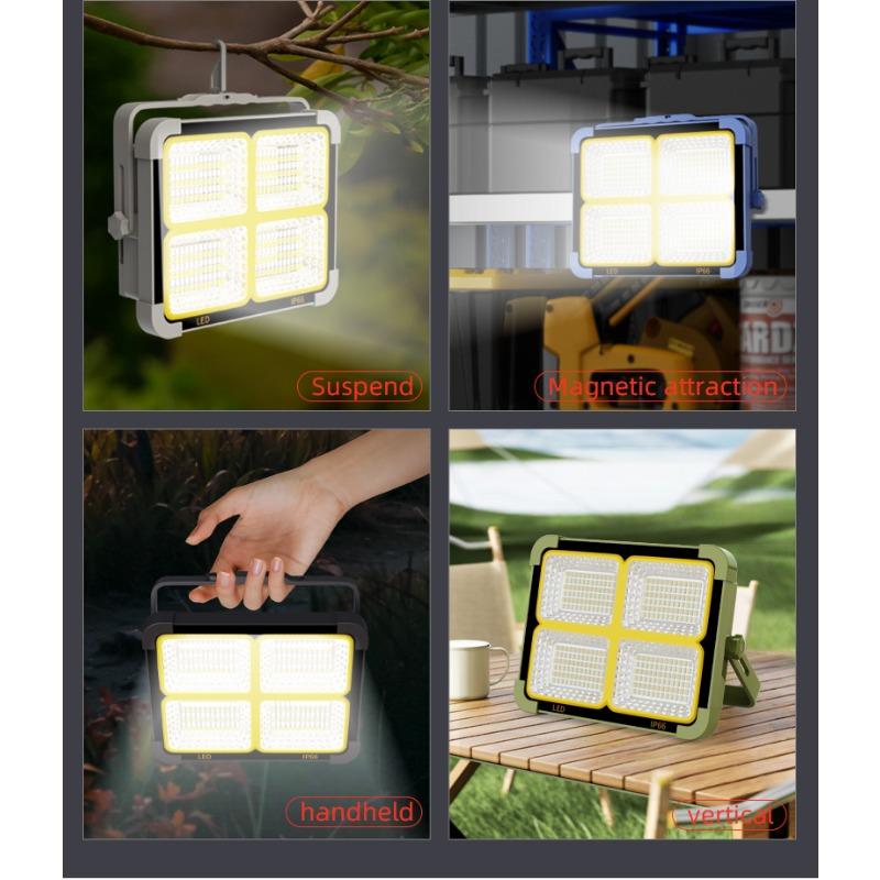 288LED Floodlight USB Rechargeable Camping Lamp IP66 Camping Lantern Solar Work Night Light Portable Outdoor Solar Flood Light