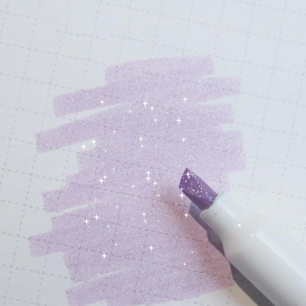 5PCS High Gloss Glitter Highlighters Colorful Shiny Fluorescent Pen Marking Pen  Students Gift